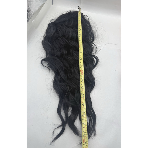 Fashion Wig, Realistic Heat Resistant Black Wig - Long Wavy Wig with Tag *READ.. - Picture 3 of 15